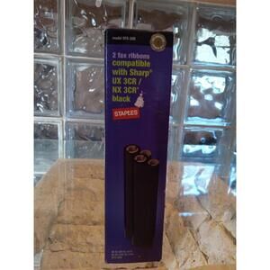 2 New STAPLES Model SFS-20R Fax Ribbons for SHARP UX-3CR Fax Machine FREE S&H!